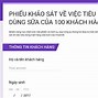 Form Khảo Sát Ý Kiến Khách Hàng